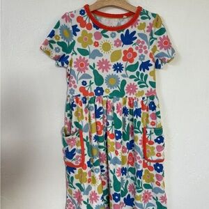 Boden Multicolor Floral Kids Dress with Pockets